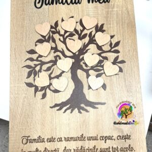 Copacul Inimilor – Arborele Familiei personalizat